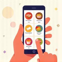 User browsing food options on a phone